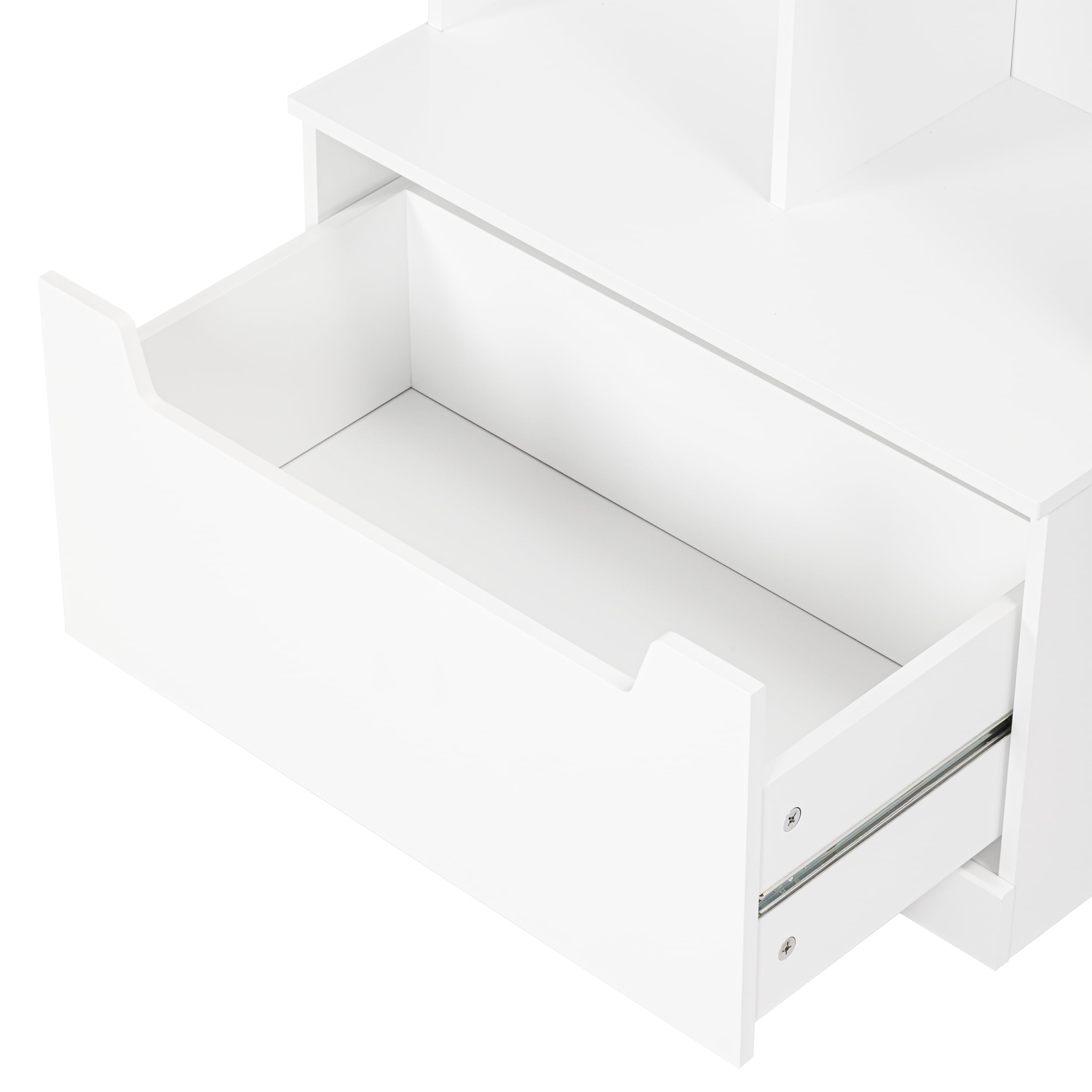UTEX Kids Bookshelf and Toy Storage Organizer, Toddlers Bookcase with Cubbies, Adjustable Wood Shelf with Drawer for Bedroom, Playroom, Nursery, White - Image 8