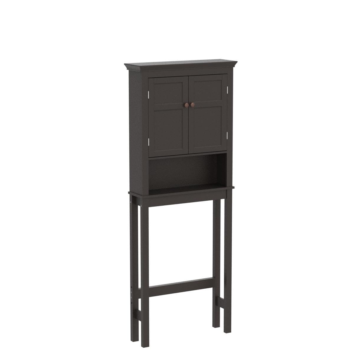UTEX Over The Toilet Storage Cabinet, Over Toilet Bathroom Organizer with Adjustable Shelves, Above Toilet Storage Cabinet Space Saver, Espresso - Image 4